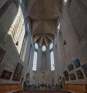 Middle Ages Prints: Interior of the Barfuesserkirche
