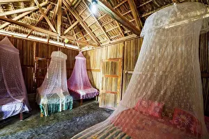 Bedroom Prints: Interior of beach bungalows; Osoalata, Baucau, East Timor