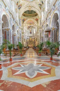 : Interior of The Church of Saint Mary of Gesu, Palermo, Sicily, Italy, Europe