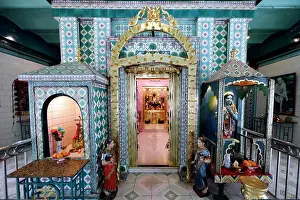 Saigon Prints: Interior of a Hindu temple (Sri Thendayuthapani Temple). Ho Chi Minh City. Vietnam