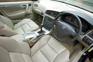 Cars Prints: interior Swedish Manufacturers 2006 Volvo S60 tan leather seats right hand drive RHD