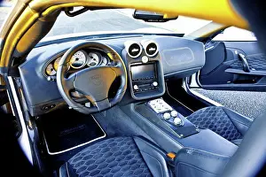 Instrument Panel Prints: Interior view of a 2012 Zenvo ST-1 showing the steering wheel