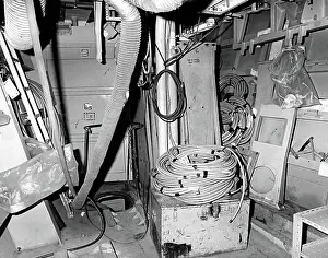 An interior view of the sonar equipment room on the guided missile frigate USS VANDERGRIFT (FFG 48)