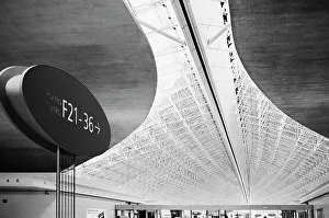 Air Travel Prints: Interiors of an airport, Charles de Gaulle International Airport
