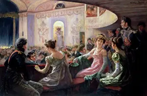 Theater Prints: Intermission at the Theater of Valencay (Un Entr'act au Theatre de Valencay) Charles Henry Tenre (1864-1926 /French)