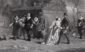 Rivalry Prints: The Interrupted Duel 19th C. Artist Unknown Engraving