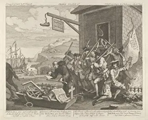 William Prints: The Invasion, Plate 1: France March 8
