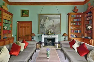 Republic Of Ireland Prints: Ireland, County Monaghan, Glaslough, Castle Leslie, The Library