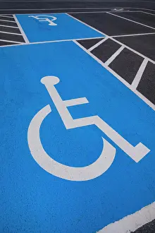 Disability Prints: Ireland, County Offaly, Tullamore, Disabled car parking space