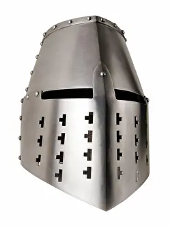 Isoliert Prints: Iron helmet Iron helmet of the medieval knight