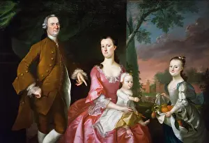 Period Costume Prints: Isaac Winslow and His Family; 1755 Oil on canvas Joseph Blackburn English-American (born in England)