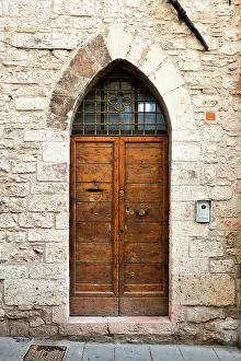 Italienisch Prints: Italian Door Wooden Ancient Italian Door in Historic Center Copyright: xZoonar