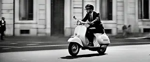 Technologies Prints: Italian elegant man wearing suit