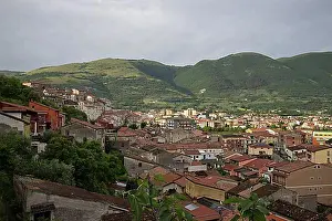 Southern Italy Prints: Italian mountain village, in the middle of nature