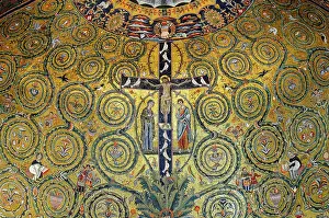 Basilica Prints: Italy, Lazio, Rome, Basilica of San Clemente, Tree of Life mosaic