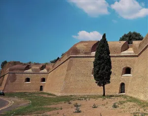 Italy, Lazio, Rome. Detail. View from the outside of the fortifications near via Ardeatina