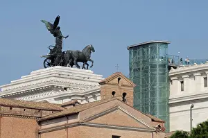 Elevator Prints: Italy, Lazio, Rome, Il Vittoriano, glass elevator