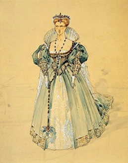 1907 Prints: Italy, Milan, Costume sketch for Laura in La Gioconda by Amilcare Ponchielli