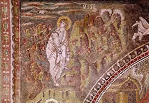 Faith Prints: Italy, Ravenna, Basilica of San Vitale, Moses and the Burning Bush, Mosaic