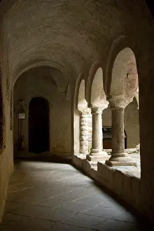 Jaynes Gallery Prints: Italy, San Fruttuoso. View inside the San Fruttuoso Abbey