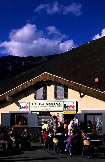 Sicily Prints: ITALY, SICILY, MT. ETNA, SKI RESORT, SNACK BAR