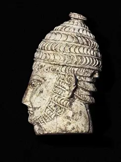 Soldiers Prints: Ivory Head of a Warrior. 13th c