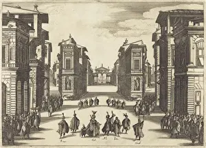 Jacques Prints: Jacques Callot, Solimano, Act IV, 1620 Solimano, Act IV