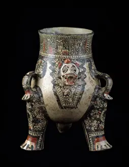 Florida Prints: Jaguar effigy vessel from Chorotega