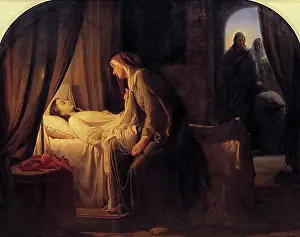 Restoration Work Prints: Jairus daughter, The story of the raising of Jairus twelve-year-old daughter