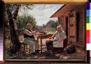 Jam cooking by Makovsky, Vladimir Yegorovich (1846-1920)/ State Tretyakov Gallery