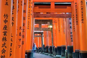 Shinto Prints: Japan, Kyoto, Fushimi Inari Shrine (Shinto Shrine), Torii Gates (Offerings)