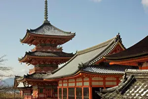 Pagoda Prints: Japan, Kyoto, Kiyomizu Temple In Winter, Pagoda