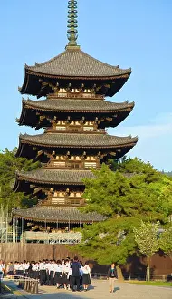 Nara Prints: Japan, Nara, Kofukuji Temple, Five-storied Pagoda