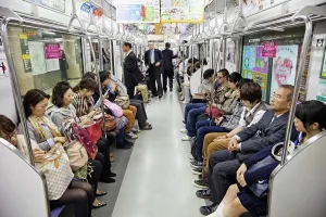 Public Transport Prints: Japan, Tokyo, Subway Train Interior
