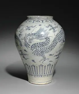 Dragon Prints: Jar with Dragon Design, 1700s. Korea