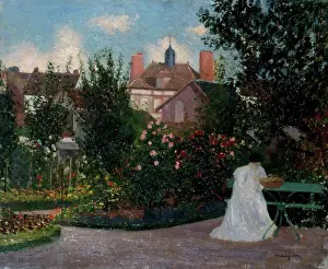 Formal Garden Prints: Jeanne in Garden of Coulombs by Henri Charles Manguin