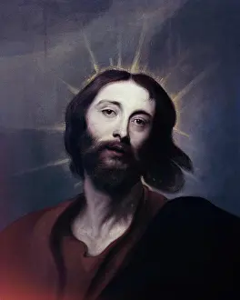 Mustache Prints: Jesus Christ Sir Anthony van Dyck (1599-1641/Flemish) Oil on Canvas Dusseldorf Museum