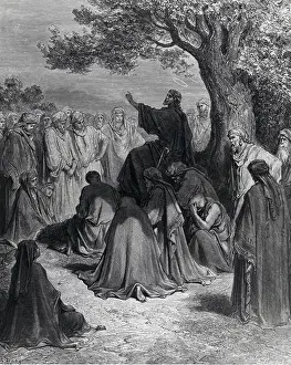 Large Group Of People Prints: Jesus the Healer by Gustave Dore, (1832-1883)