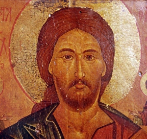 Romania Prints: Jesus, icon, 17th century, Romania, Museum of the Varatec Monastery