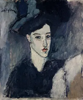 Brunette Prints: The Jewess 1908 Amedeo Modigliani (1884-1920 Italian) Oil on canvas