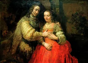Rembrandt Prints: The Jewish Bride is a painting by Rembrandt