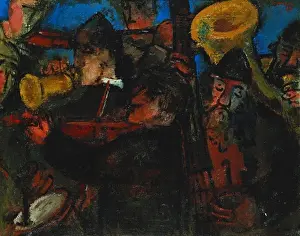 Medium Group Of People Prints: The Jewish Musicians. Josef Herman (1911-2000)