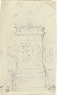 Joseph Prints: John Flaxman, Design for the Tomb of Dr Joseph Warton