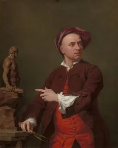 Flemish Prints: John Michael Rysbrack Modelling Terra-Cotta Statue