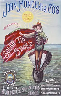 1800s Illustrations Prints: John Mundell & Co's solar tip shoes Lead all in bright Dongola solar tip