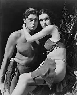 Bare Chest Prints: Johnny Weissmuller and Maureen O Sullivan Tarzan and his Mate 1934