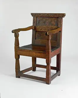 Solid Prints: Joined armchair 1650-1700 American The most imposing chairs in seventeenth-century New England were the joined-oak