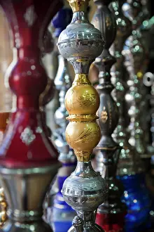 Middle Eastern Prints: Jordan, Amman, sheesha water pipe, store