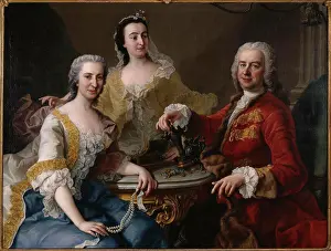 Rococo Prints: Joseph Angelo de France (1691-1761) with Family
