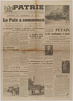 Journal Prints: Journal 'Patrie. Journal of French Combatants' of August 16